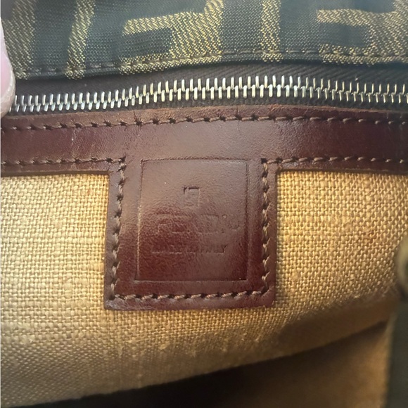 Fendi Olive and Brown Shoulder Bag - Picture 5 of 5